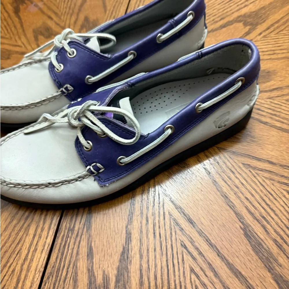 K-State Boat ShoesClassic Blue and White Boat Shoes